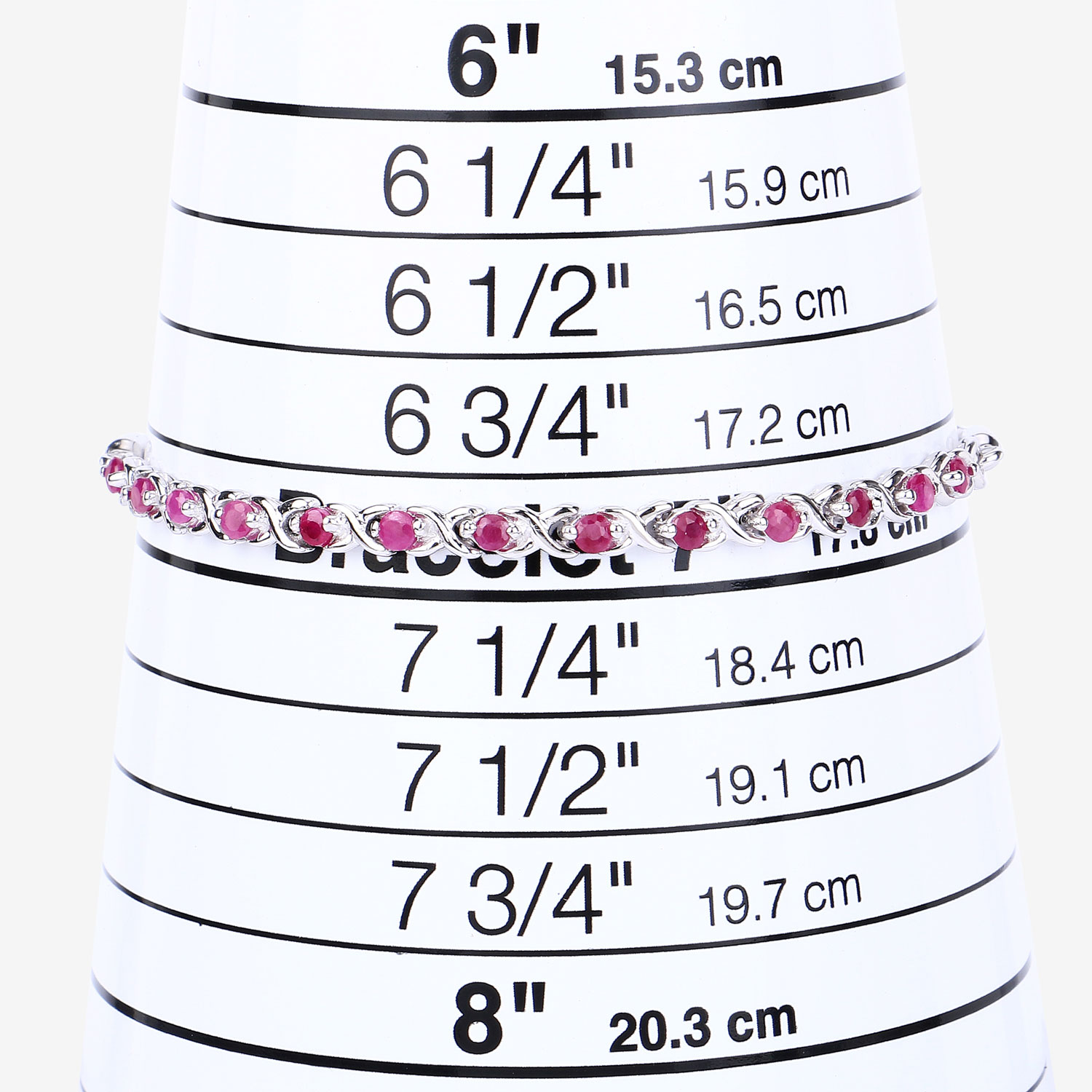 0.88 Carat Genuine Ruby .925 Sterling Silver Bracelet 0.88 C.T.W Sterling Silver - view 3