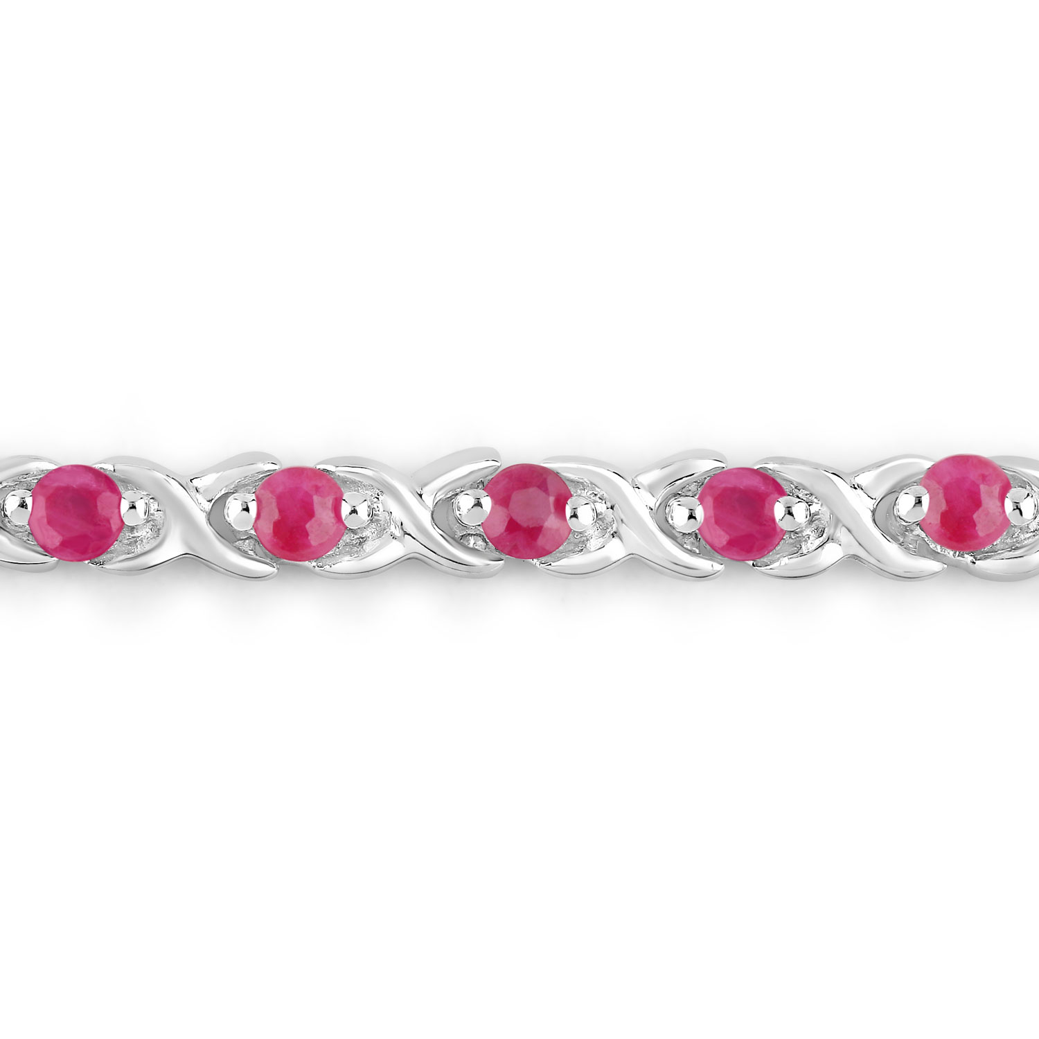 0.88 Carat Genuine Ruby .925 Sterling Silver Bracelet 0.88 C.T.W Sterling Silver - view 9