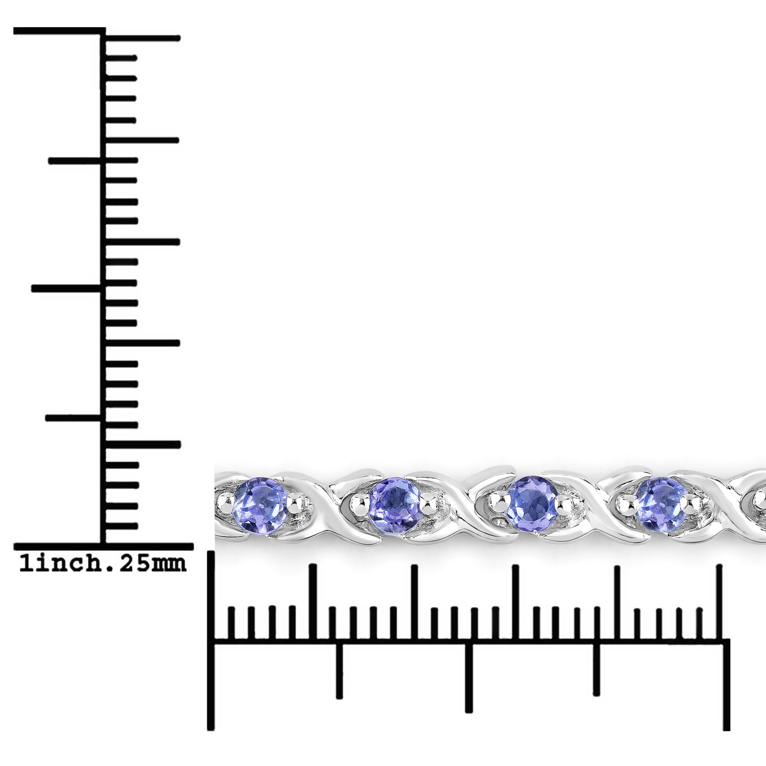 0.91 Carat Genuine Tanzanite .925 Sterling Silver Bracelet 0.91 C.T.W Sterling Silver - view 9