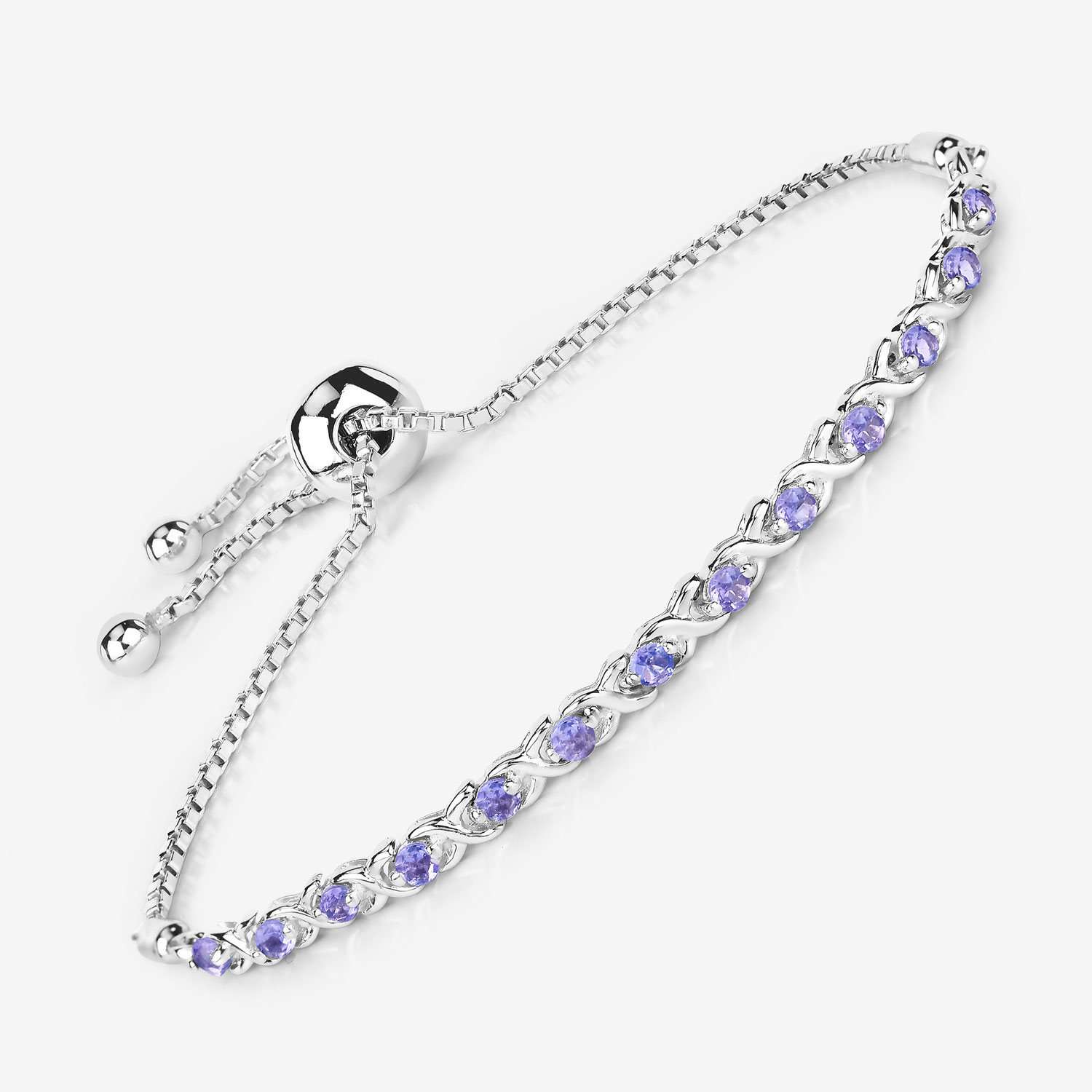 0.91 Carat Genuine Tanzanite .925 Sterling Silver Bracelet 0.91 C.T.W Sterling Silver - view 8
