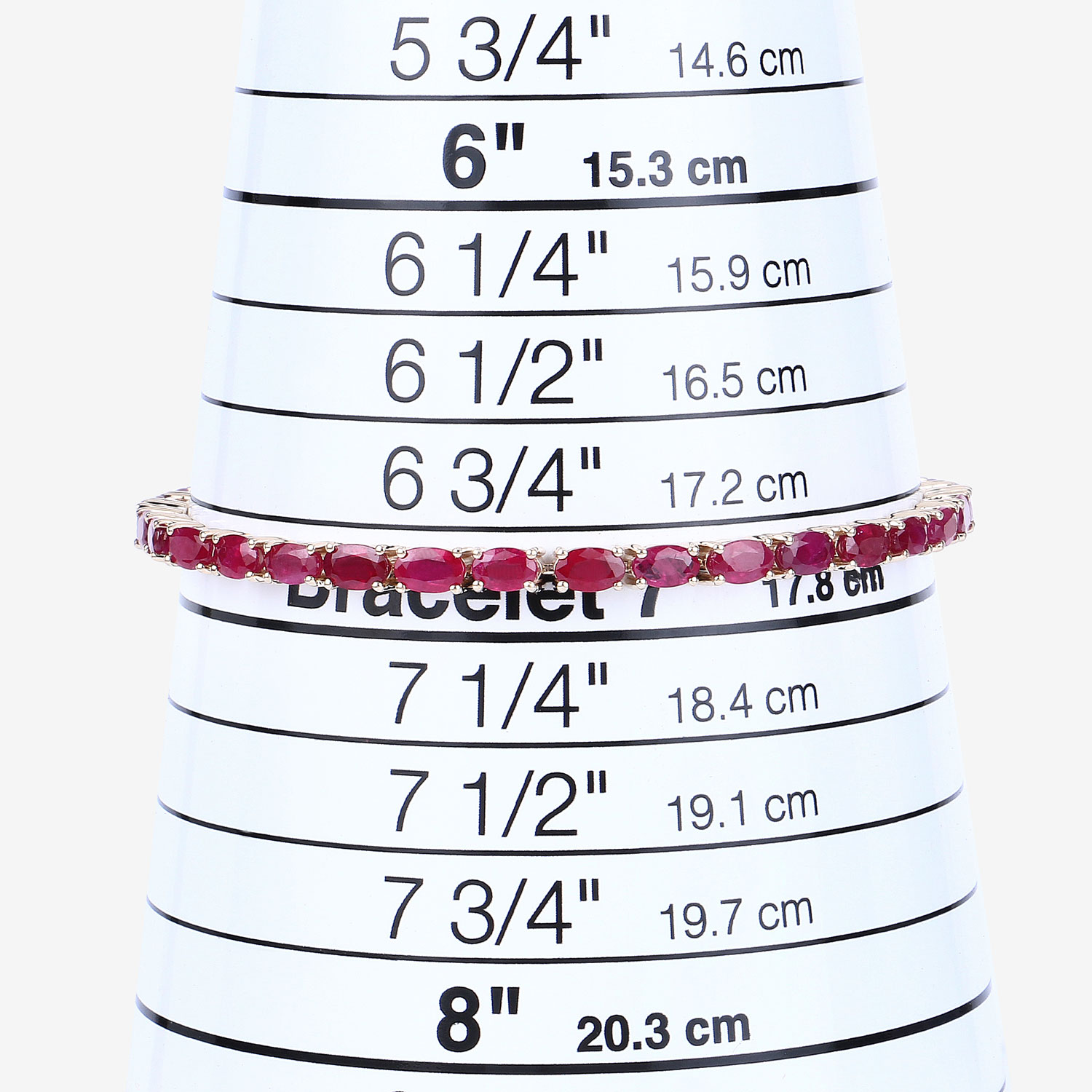 9.18 Carat Genuine Ruby 10K Yellow Gold Bracelet 9.18 C.T.W 10K yellow gold - view 6