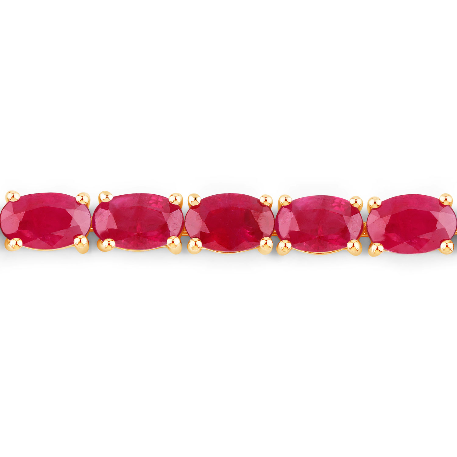 9.18 Carat Genuine Ruby 10K Yellow Gold Bracelet 9.18 C.T.W 10K yellow gold - view 4