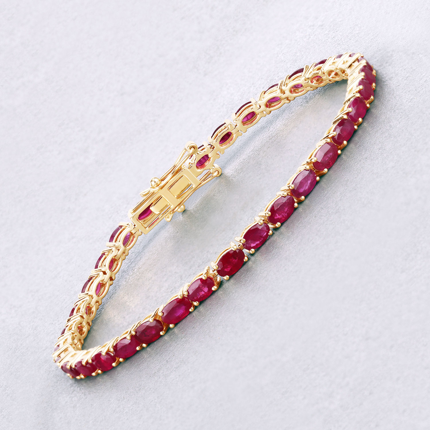 9.18 Carat Genuine Ruby 10K Yellow Gold Bracelet 9.18 C.T.W 10K yellow gold - view 2