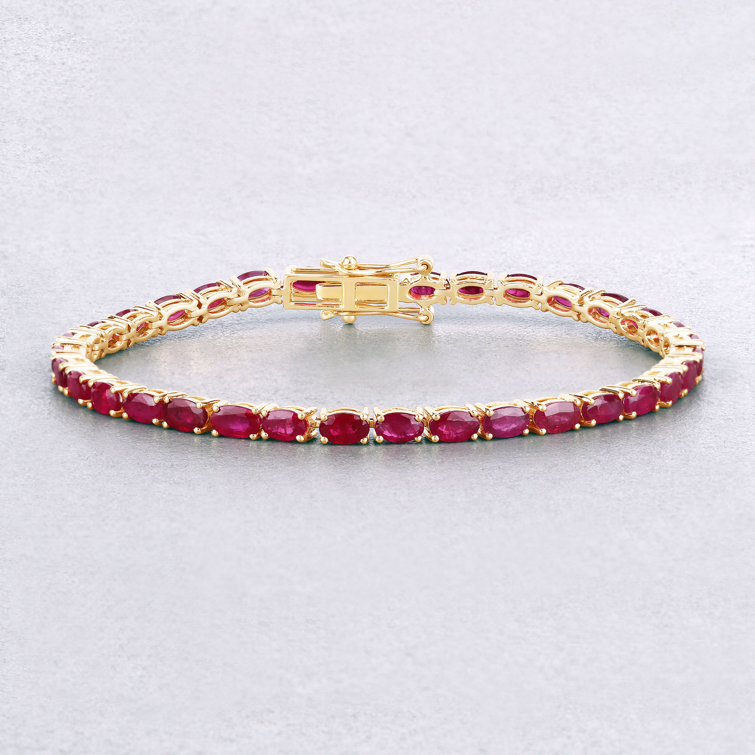 9.18 Carat Genuine Ruby 10K Yellow Gold Bracelet 9.18 C.T.W 10K yellow gold - view 7