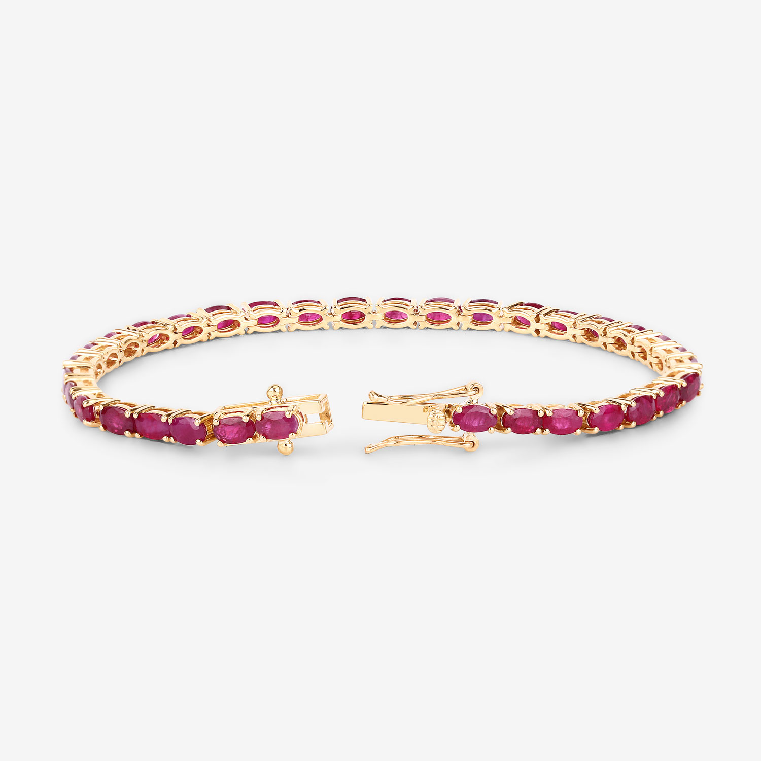 9.18 Carat Genuine Ruby 10K Yellow Gold Bracelet 9.18 C.T.W 10K yellow gold - view 5