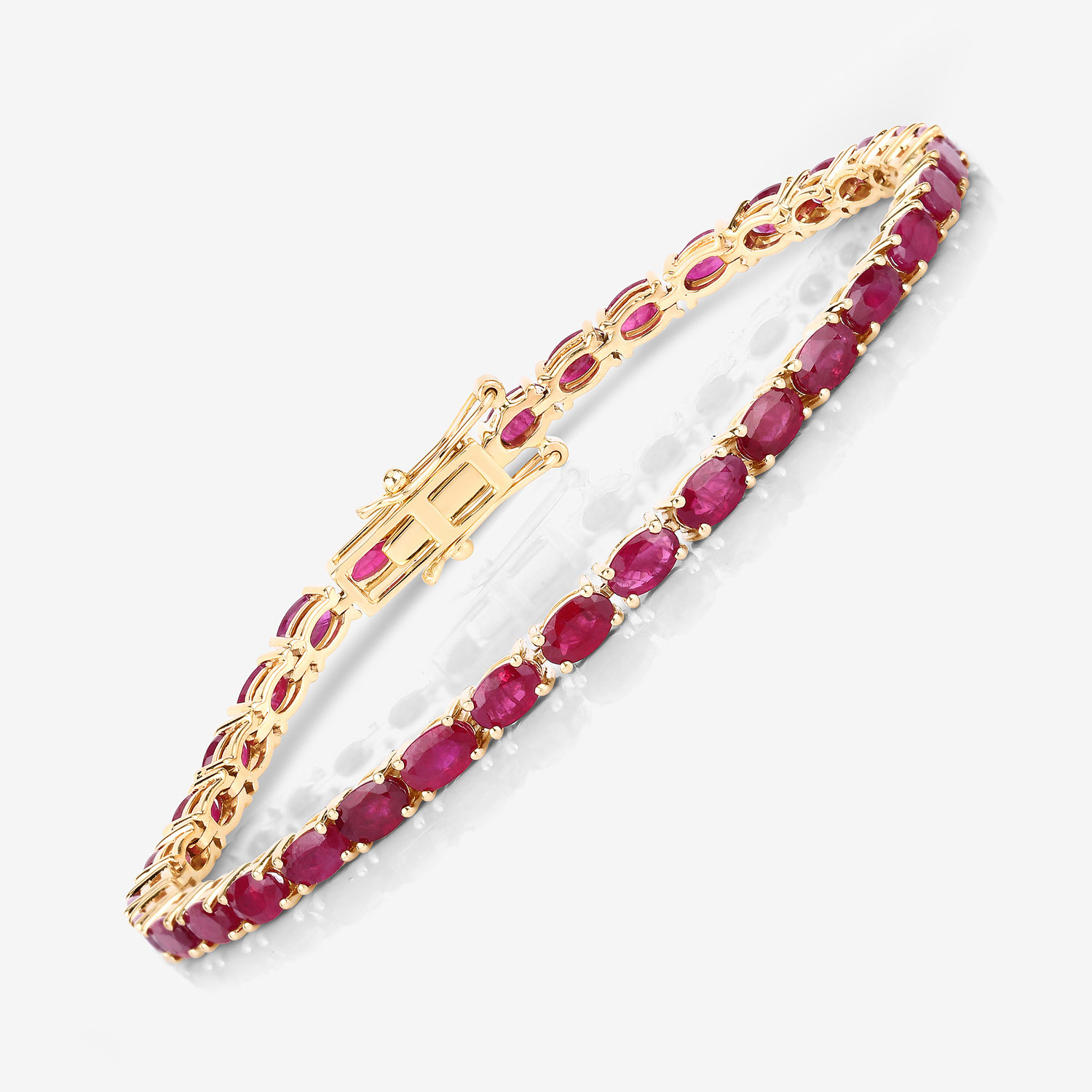 9.18 Carat Genuine Ruby 10K Yellow Gold Bracelet 9.18 C.T.W 10K yellow gold - view 8