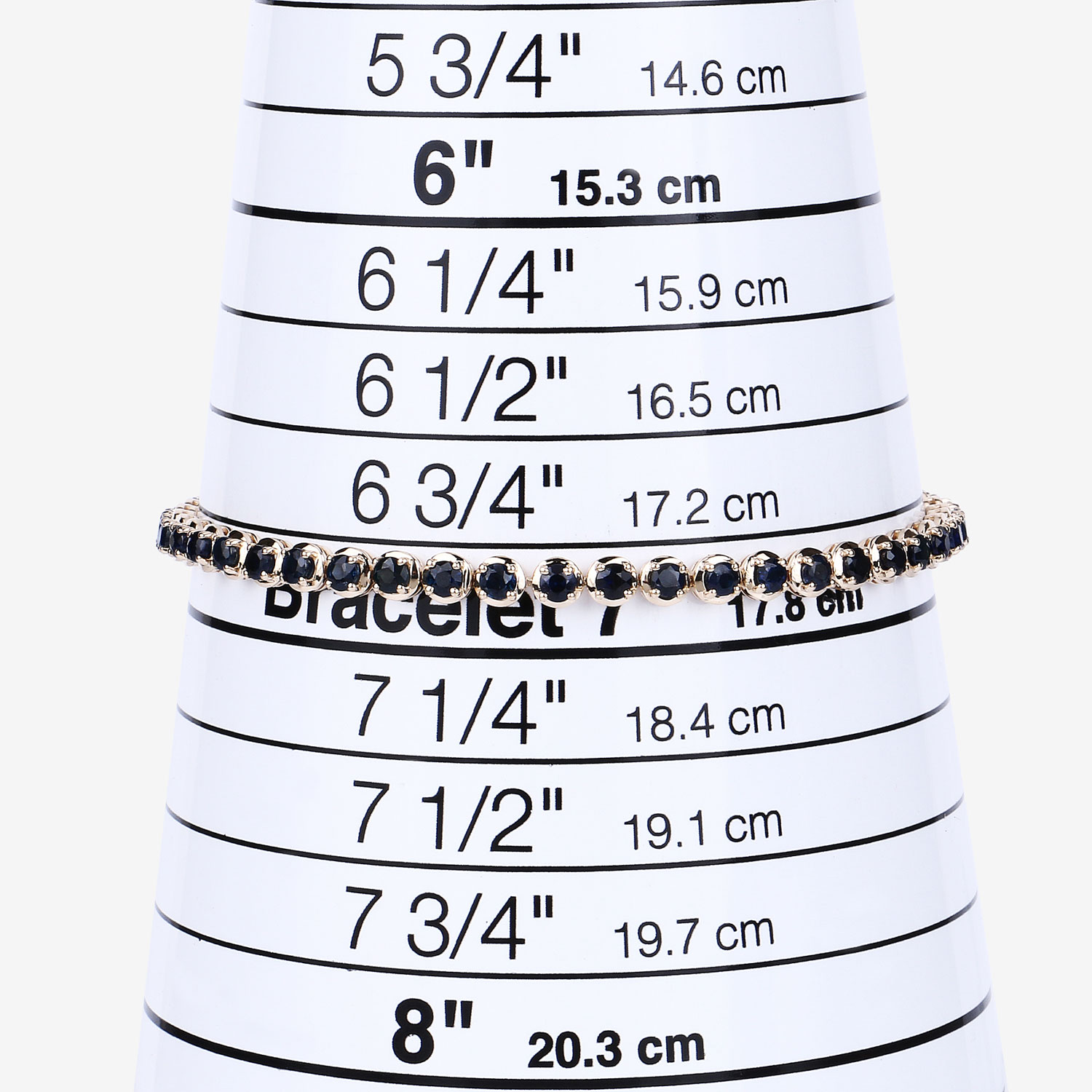 3.13 Carat Genuine Blue Sapphire 14K Yellow Gold Bracelet 3.13 C.T.W 14K yellow gold - view 3