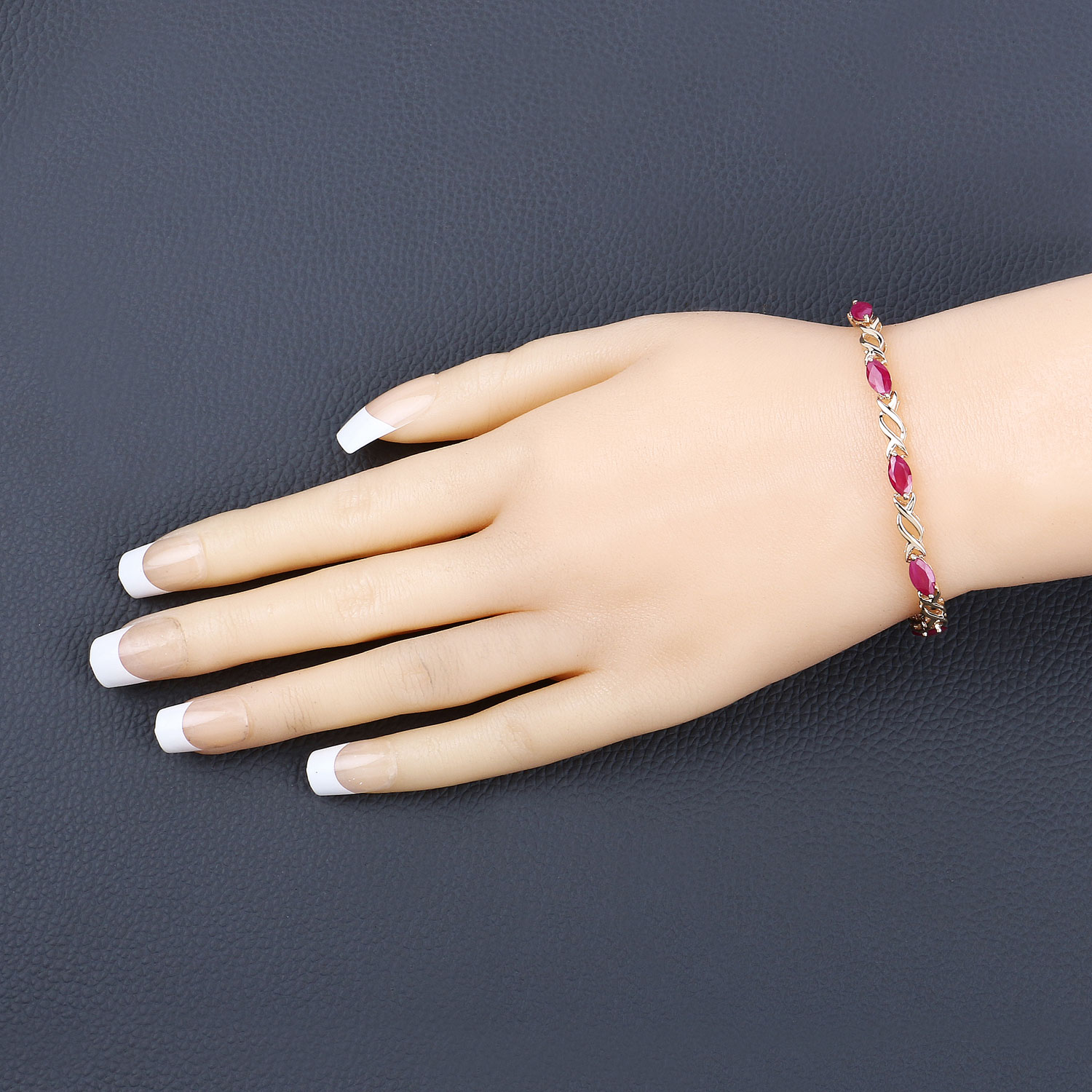 5.00 Carat Genuine Ruby 10K Yellow Gold Bracelet 5.00 C.T.W 10K yellow gold - view 2
