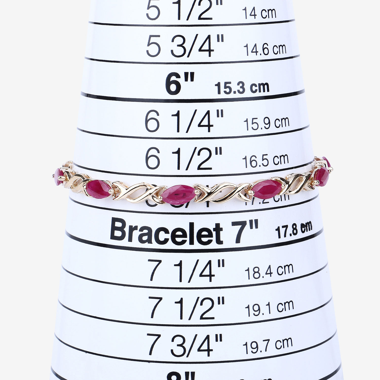 5.00 Carat Genuine Ruby 10K Yellow Gold Bracelet 5.00 C.T.W 10K yellow gold - view 4