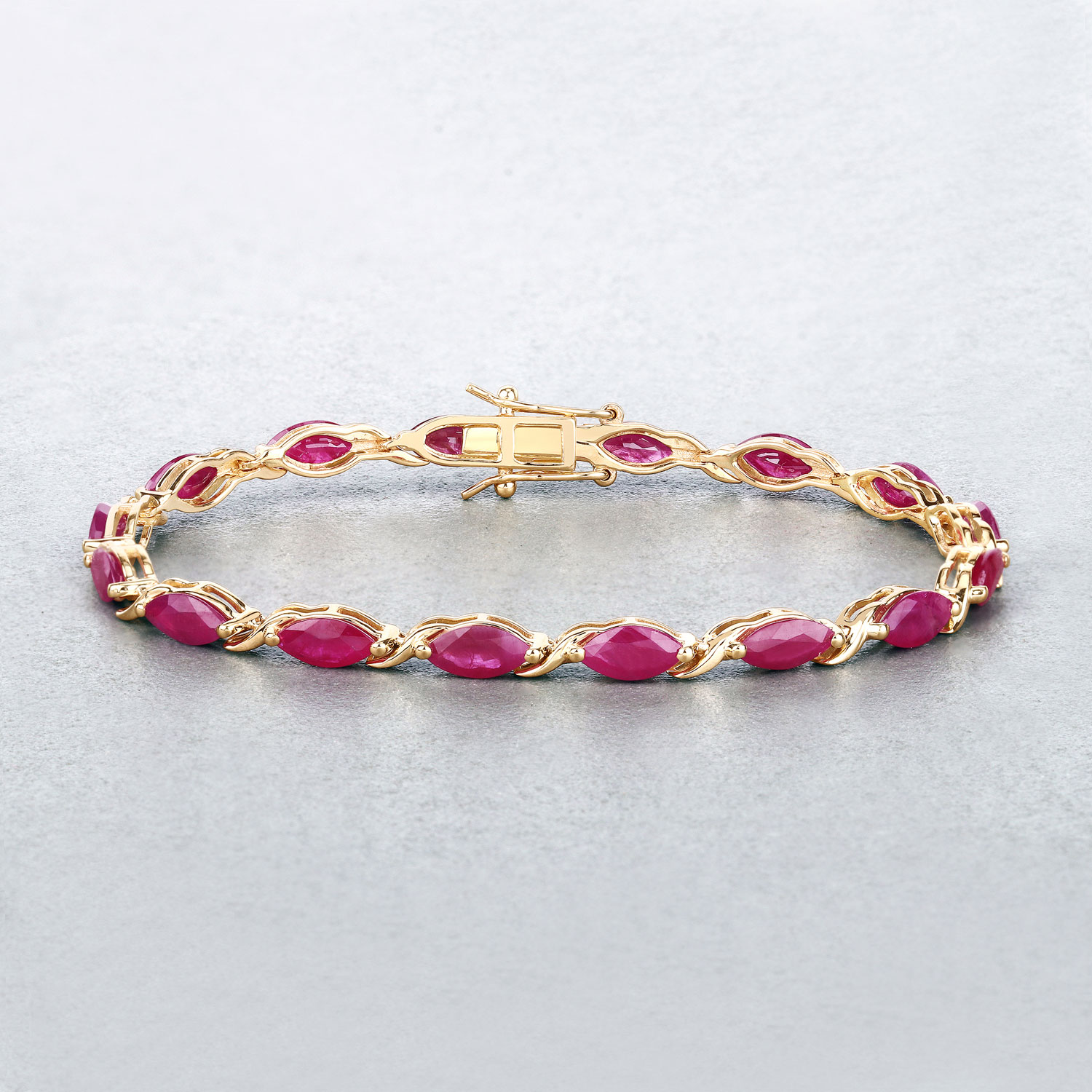 8.00 Carat Genuine Ruby 10K Yellow Gold Bracelet 8.00 C.T.W 10K yellow gold - view 2