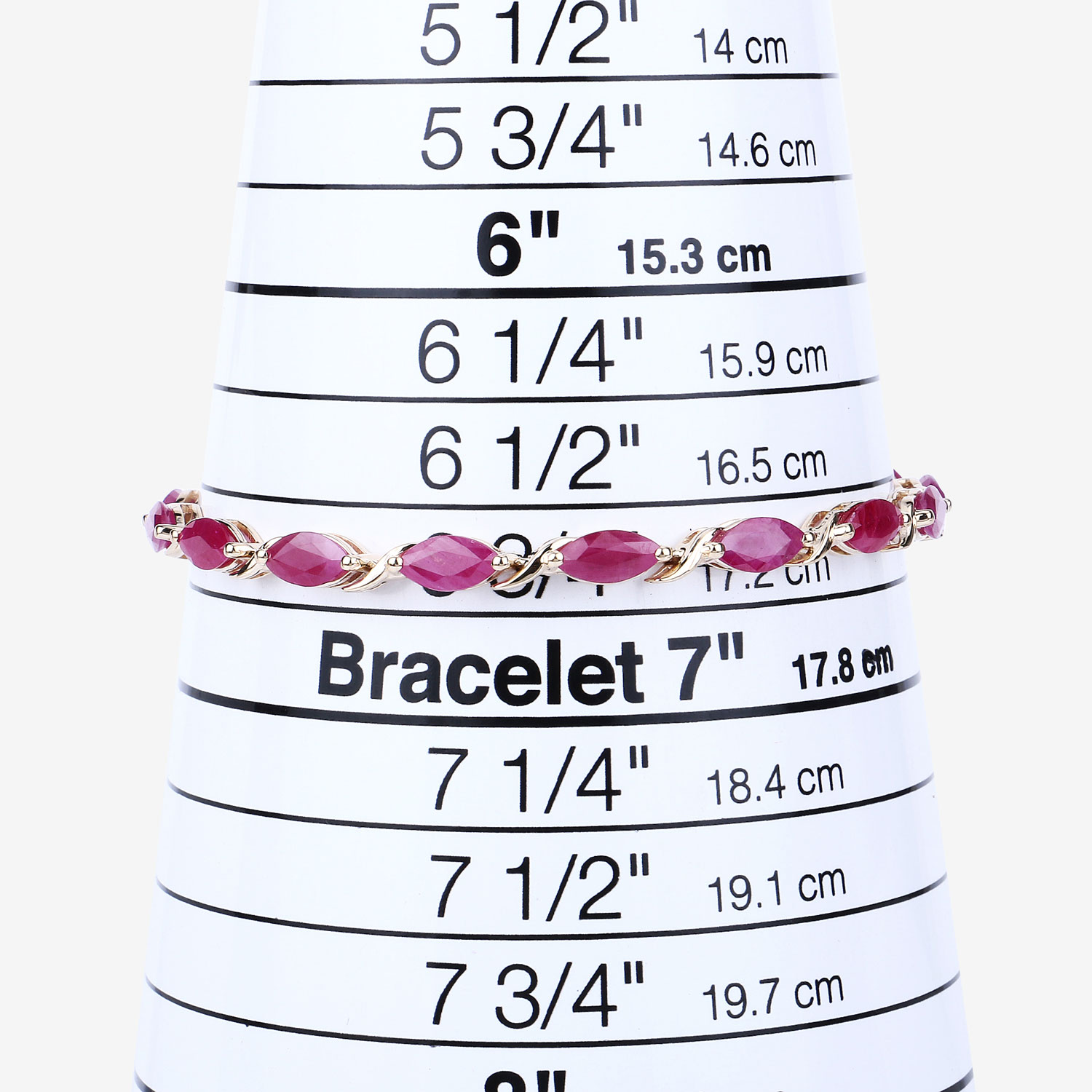 8.00 Carat Genuine Ruby 10K Yellow Gold Bracelet 8.00 C.T.W 10K yellow gold - view 4