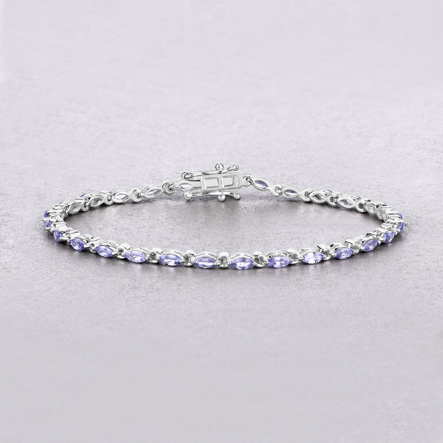 3.78 Carat Genuine Tanzanite .925 Sterling Silver Bracelet 3.78 C.T.W Sterling Silver - view 5