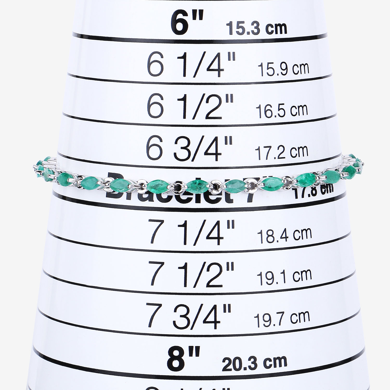3.24 Carat Genuine Zambian Emerald .925 Sterling Silver Bracelet 2.20 C.T.W Sterling Silver - view 3