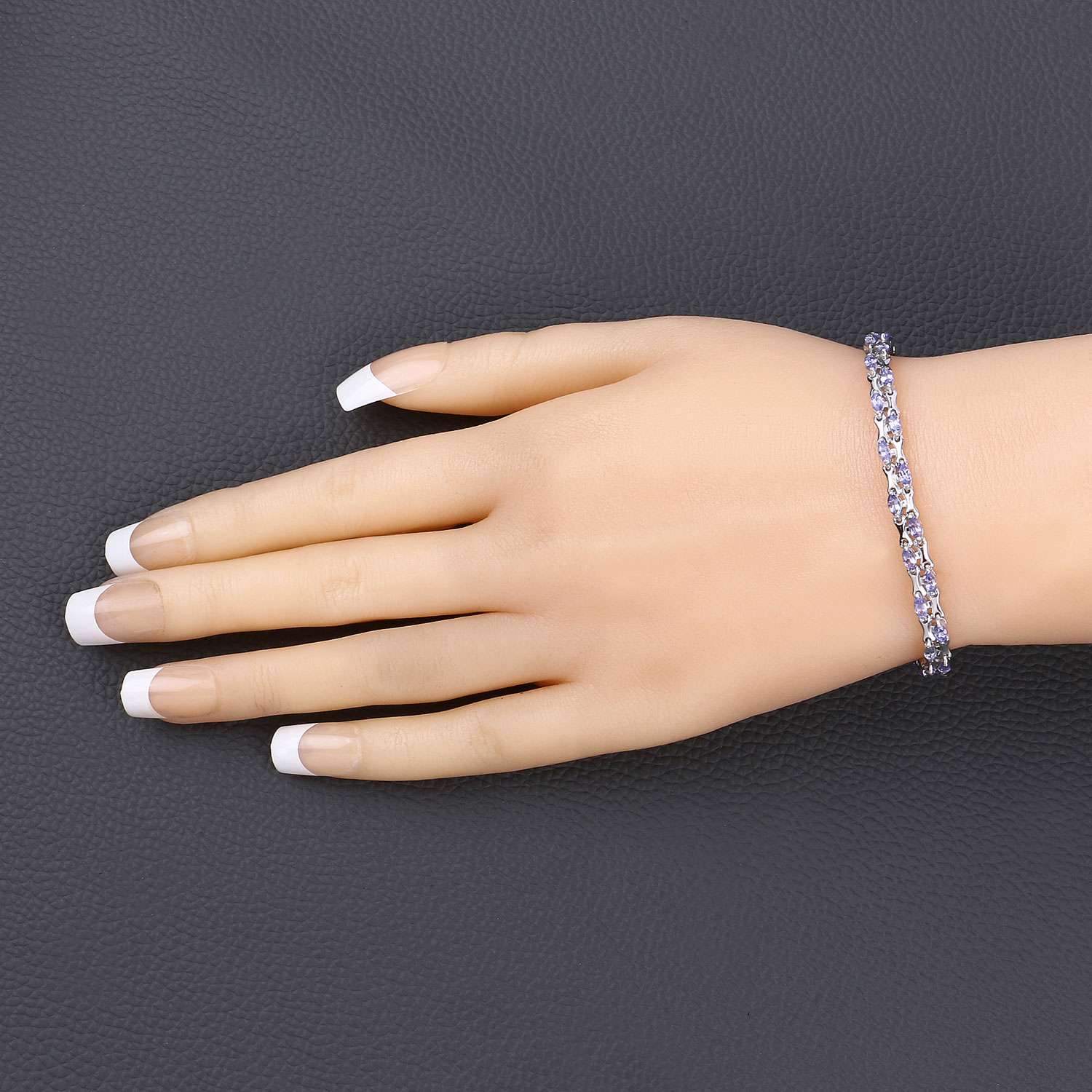 3.20 Carat Genuine Tanzanite .925 Sterling Silver Bracelet 3.20 C.T.W Sterling Silver - view 7