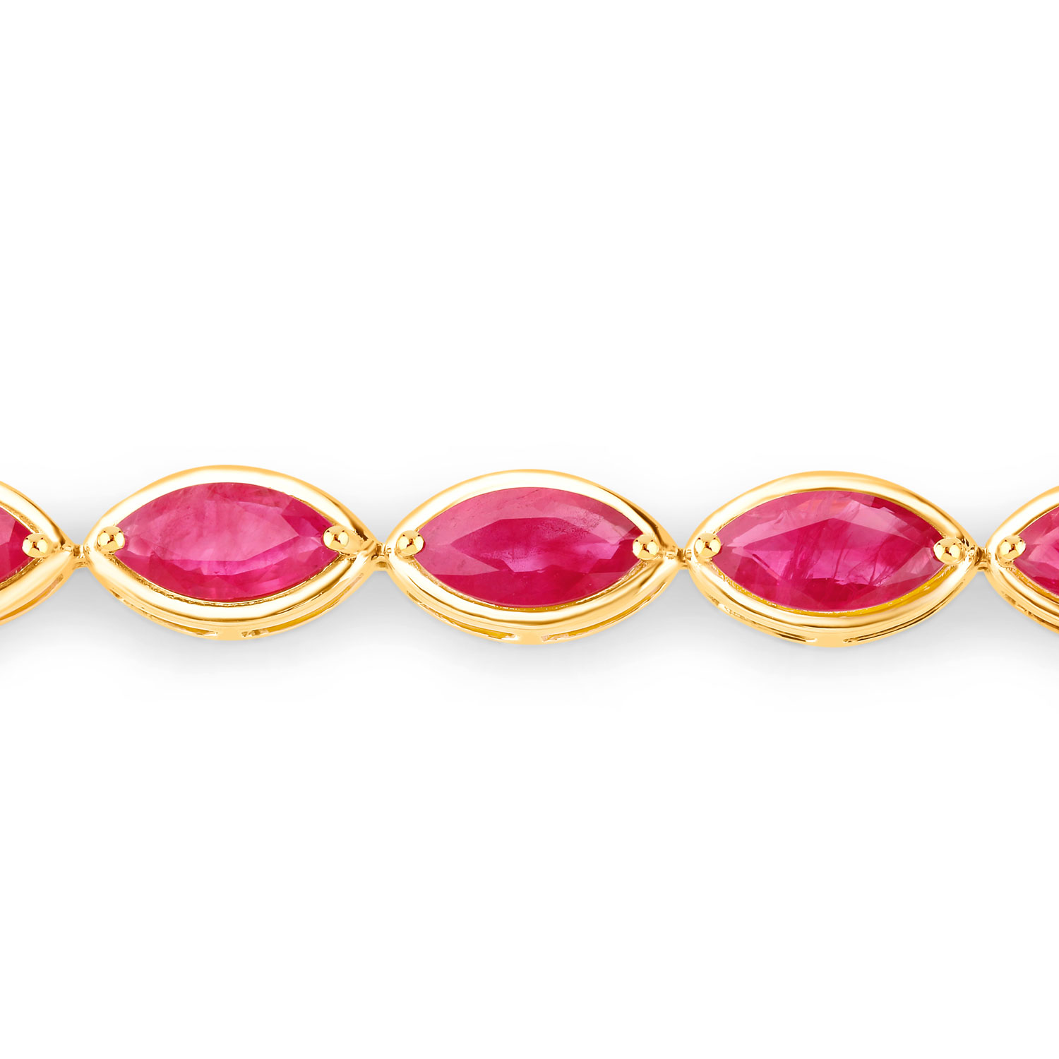 9.00 Carat Genuine Ruby 14K Yellow Gold Bracelet 9.00 C.T.W 14K yellow gold - view 3