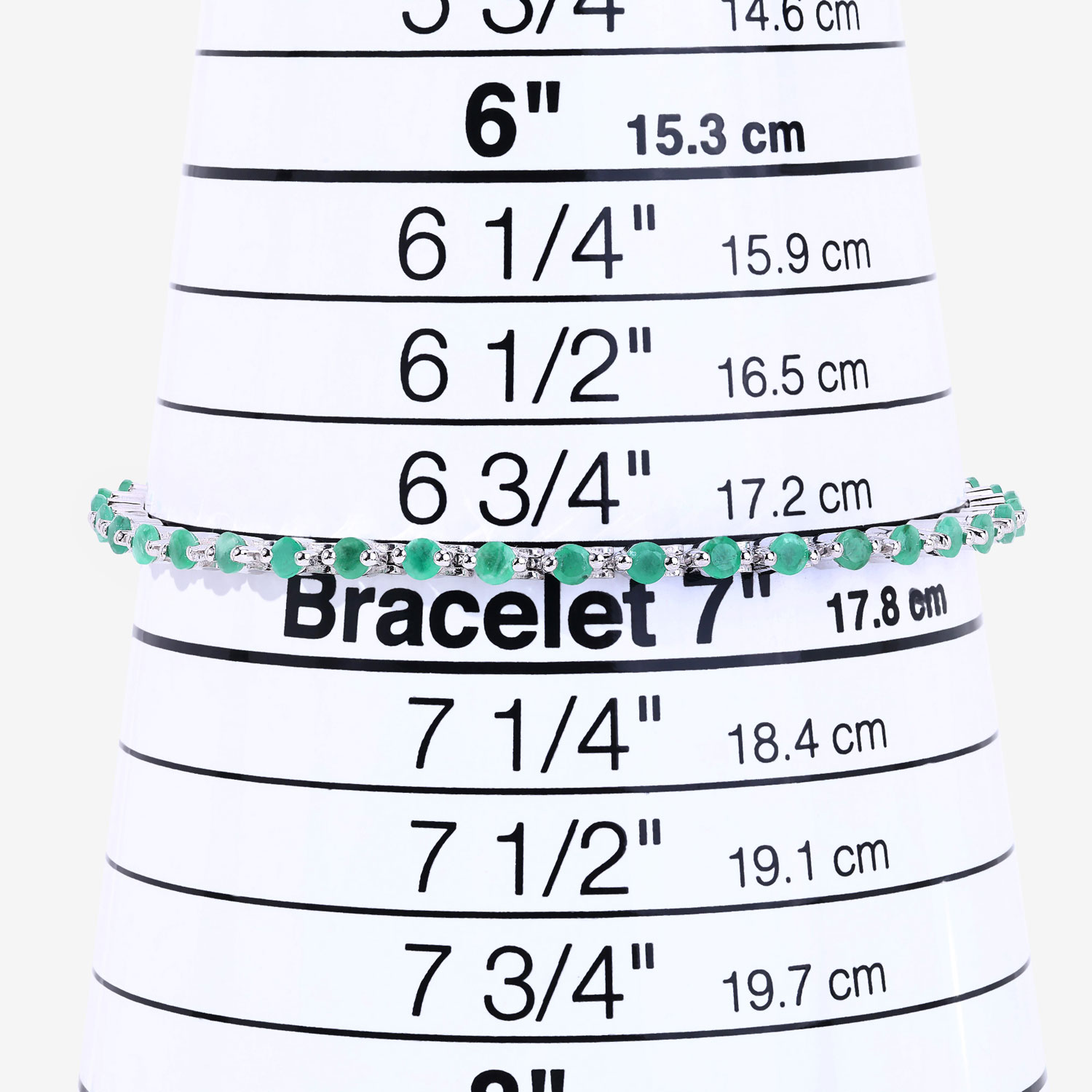 2.20 Carat Genuine Emerald .925 Sterling Silver Bracelet 2.20 C.T.W Sterling Silver - view 8