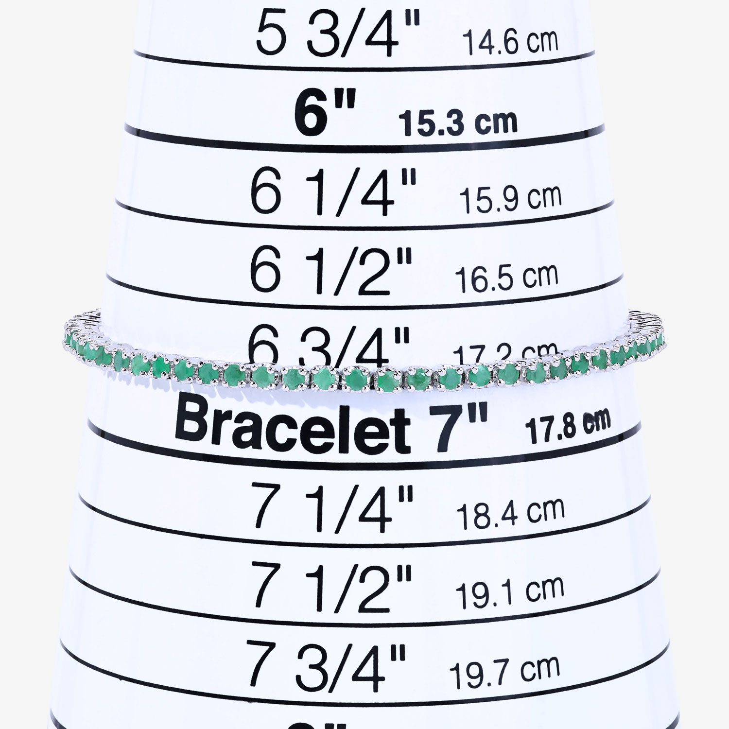 1.83 Carat Genuine Emerald .925 Sterling Silver Bracelet 2.20 C.T.W Sterling Silver - view 3