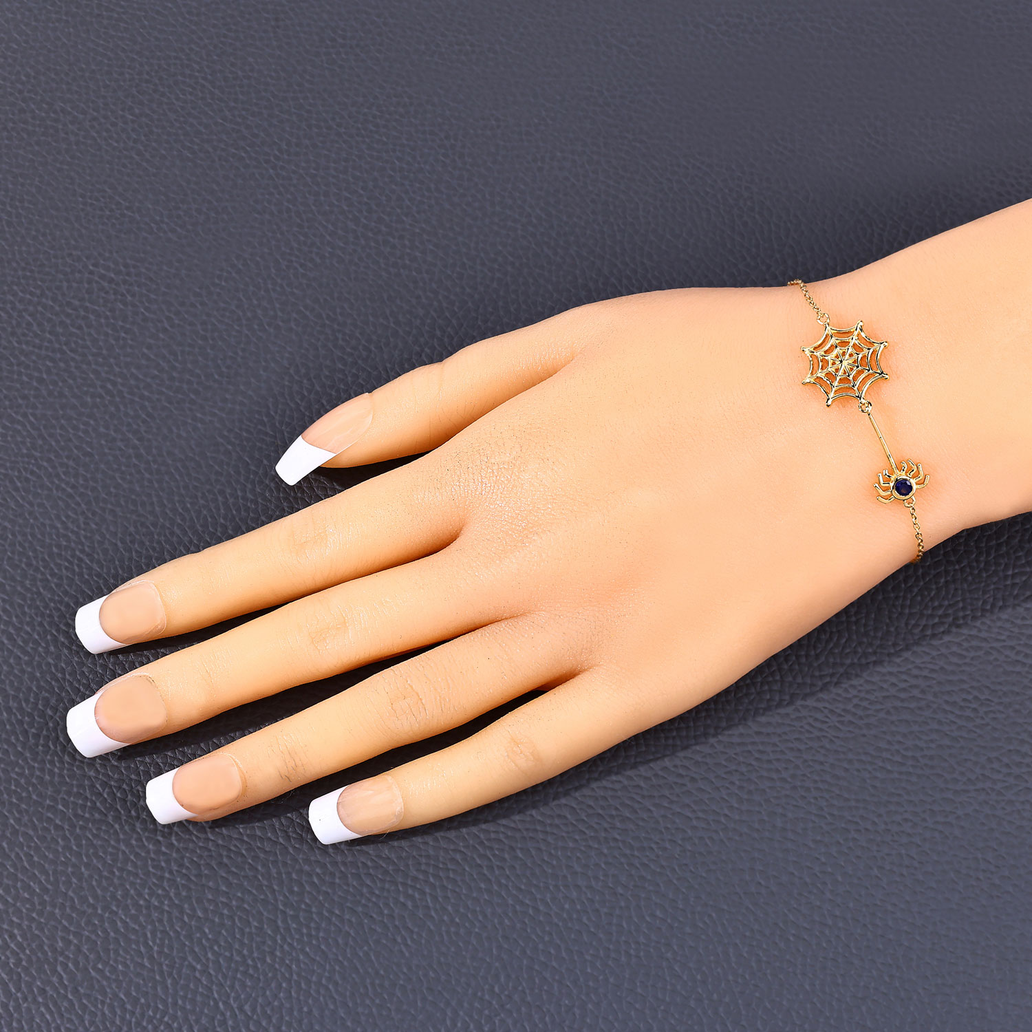 0.13 Carat Genuine Blue Sapphire .925 Sterling Silver Bracelet 0.13 C.T.W Sterling Silver - view 5