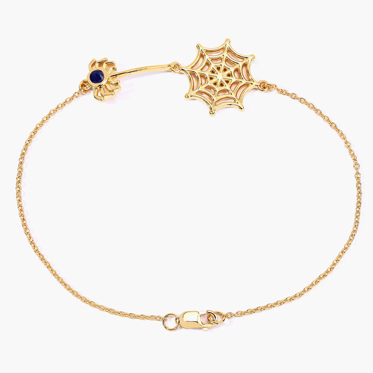 0.13 Carat Genuine Blue Sapphire .925 Sterling Silver Bracelet 0.13 C.T.W Sterling Silver - view 3