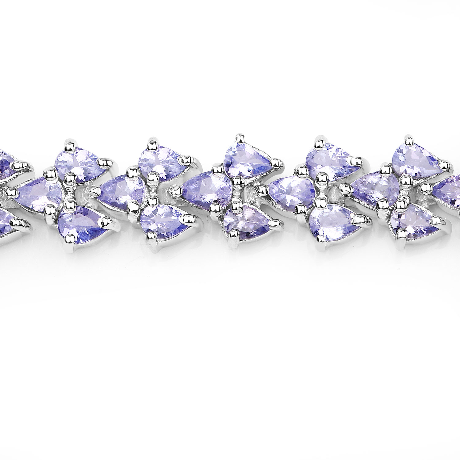 12.04 Carat Genuine Tanzanite .925 Sterling Silver Bracelet 12.04 C.T.W Sterling Silver - view 3