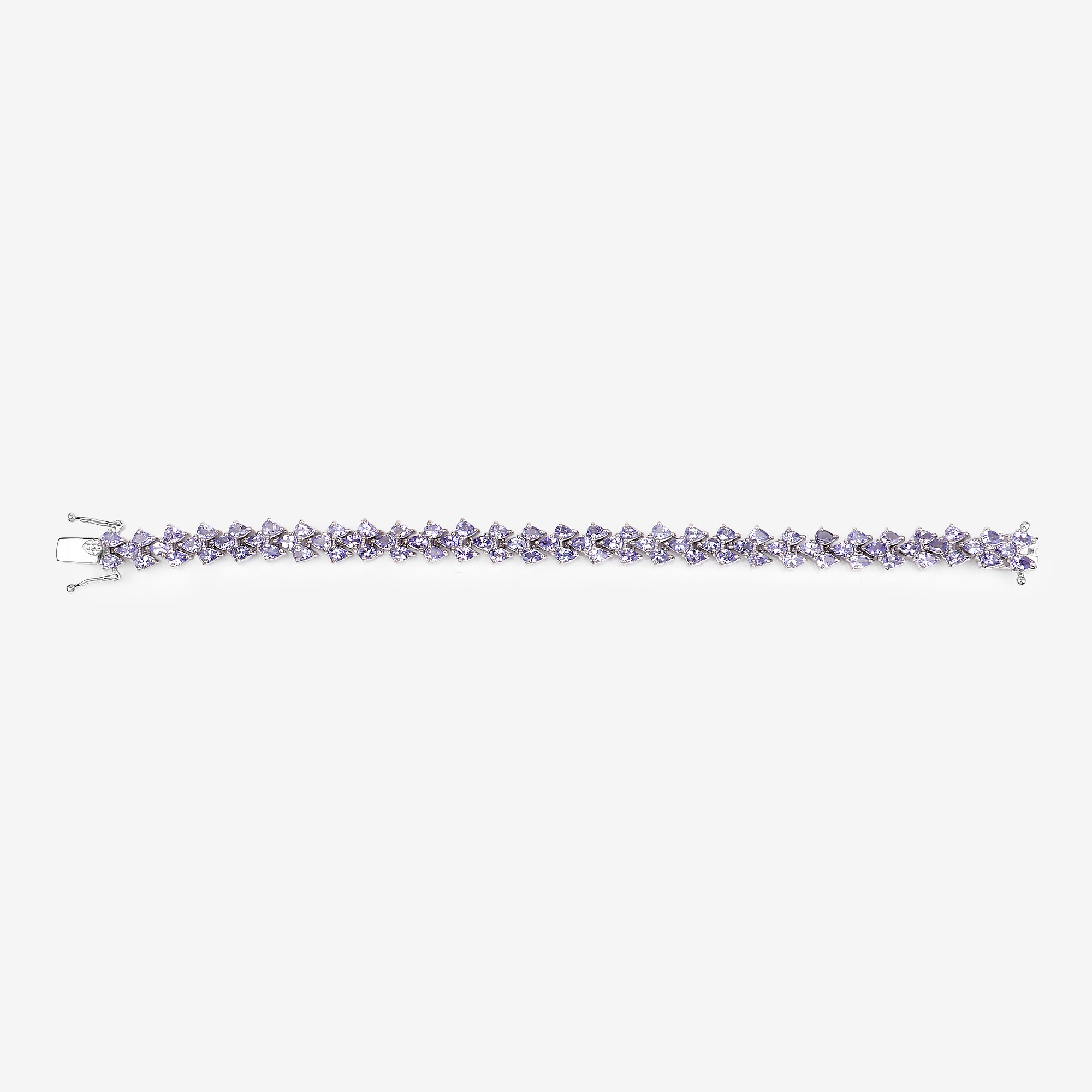 12.04 Carat Genuine Tanzanite .925 Sterling Silver Bracelet 12.04 C.T.W Sterling Silver - view 2