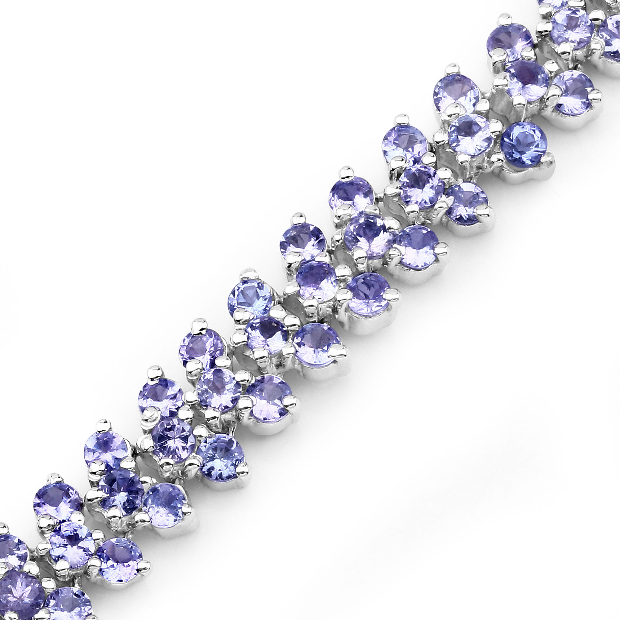 10.08 Carat Genuine Tanzanite .925 Sterling Silver Bracelet 10.08 C.T.W Sterling Silver - view 4