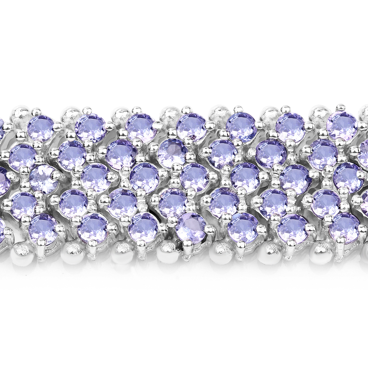 14.70 Carat Genuine Tanzanite .925 Sterling Silver Bracelet 14.70 C.T.W Sterling Silver - view 2