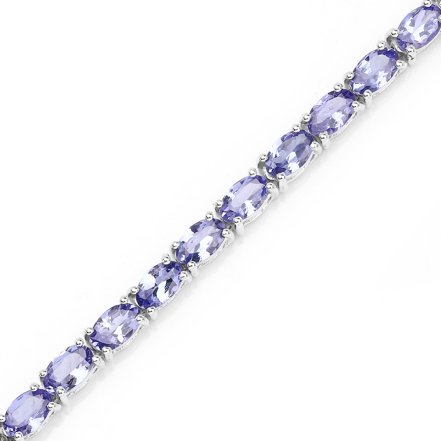 8.75 Carat Genuine Tanzanite .925 Sterling Silver Bracelet 8.75 C.T.W Sterling Silver - view 3