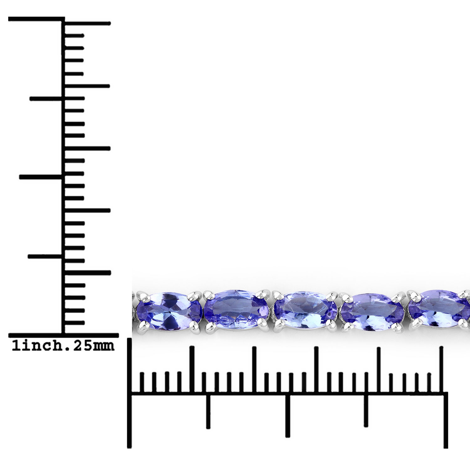 8.75 Carat Genuine Tanzanite .925 Sterling Silver Bracelet 8.75 C.T.W Sterling Silver - view 4