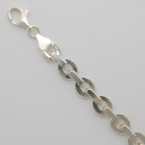 Sterling Silver Large Flat Link Bracelet