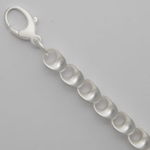 Sterling Silver Cast Link Bracelet 7.2mm, Satin