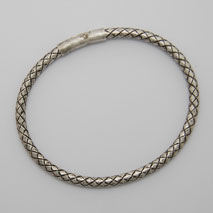 Sterling Silver Chalif 3.8mm Bracelet, Crocodile Clasp, Oxidized