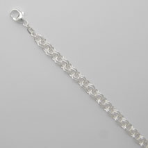 Sterling Silver Twin Cable Braclet 4.8mm