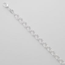 Sterling Silver Twin Cable Braclet 4.0mm