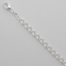 Sterling Silver Twin Cable Bracelet 4.2mm