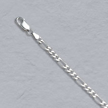 Sterling Silver Figaro Anklet, Bracelet 3.5mm