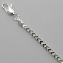 Sterling Silver Franco Anklet Bracelet 2.4mm