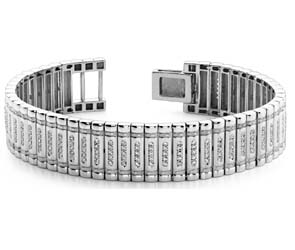 Embedded Diamond Link Bracelet