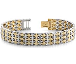 Mens Elliptical Mens Diamond Bracelet