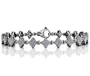 Fleur Link Diamond Bracelet