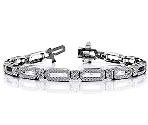 Victorian Capsule Link Diamond Bracelet