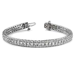 Round and Princess Diamond Bracelet