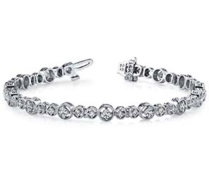 Graduated Antique Diamond Bracelet