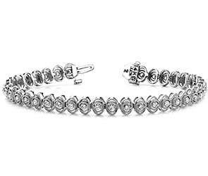 Vintage Oval Link Diamond Bracelet