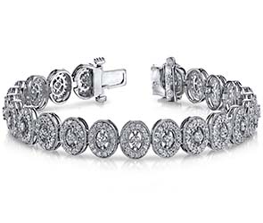 Ornate Diamond Link Bracelet