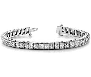 Millgrain Edge Diamond Bracelet