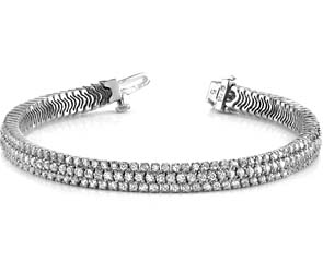 Showstopper Triple Row Diamond Bracelet