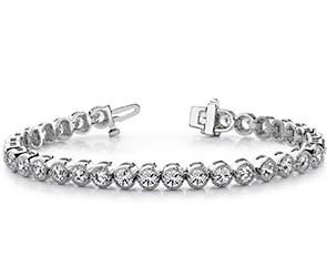 Circle Millgrain Diamond Bracelet