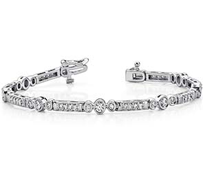 Circle Square Diamond Bracelet