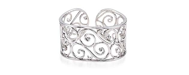 7 Inch Diamond Cuff Bracelet 1/2 Carat Total Weight